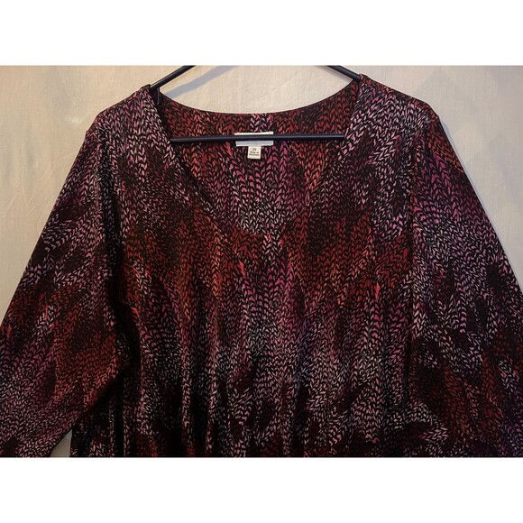 SUSAN GRAVER Liquid Knit Layered Purple Multi Tunic Whimsigoth Boho Women's 2X - Picture 4 of 8